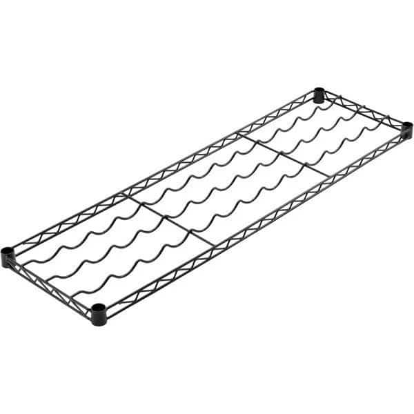 Wine Bottle Shelf 48L x 14W Black Epoxy