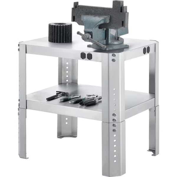 Adjustable Height Machine Stand, 430 Stainless Steel, 24Wx18Dx18-24H