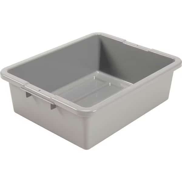 NSF Plastic Bus Tub, 21-1/2L x 17-3/4W x 7H, Gray