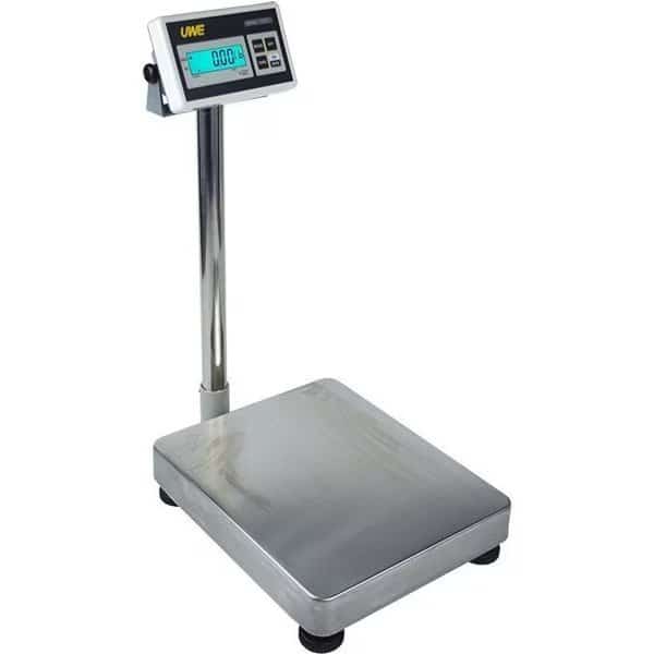 Bench Scale, 660 lb, .1 lb, 16x20" Base, Backlit Display, Rechargeable Battery, RS232, SS Platter