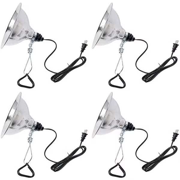 Simple Deluxe 4-PACK Clamp Lamp Light with 8.5-Inch Reflector, UL Listed, 4PK