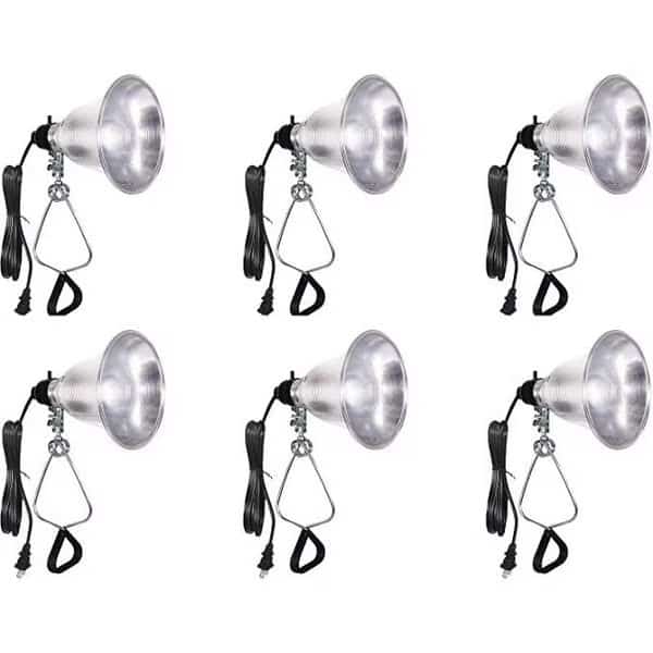 Simple Deluxe 6-PACK Clamp Lamp Light with 5.5-Inch Reflector, 60-Watt, 6PK