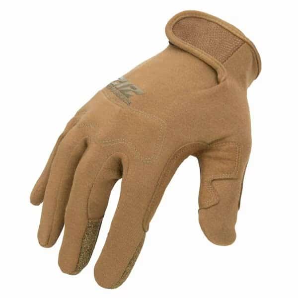 GSA Compliant Fire Resistant Premium Leather Operator Gloves in Coyote, Large