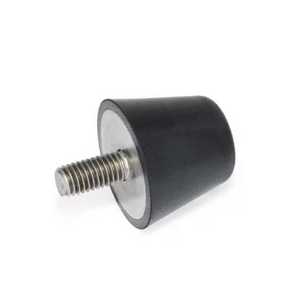 GN254-19-10X24-9.5-55 Tapered Bmpr Stainless, Natl Rubber, Thrd Stud
