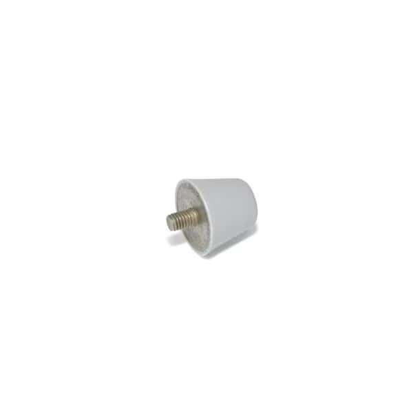 GN256-25-1/4X20-25-55-GR Conical Bmpr Stainless - Gray - Threaded Stud