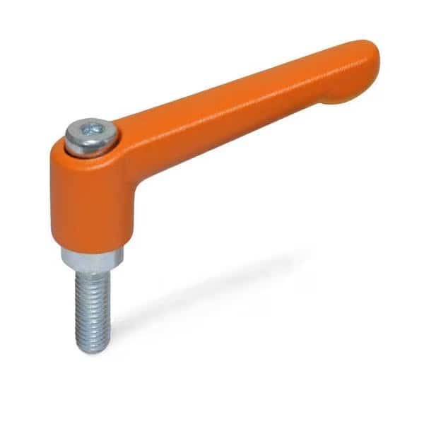 JW Winco WN300.2-22-M4-32-OS Adjustable Lever, Zinc Die-Cast