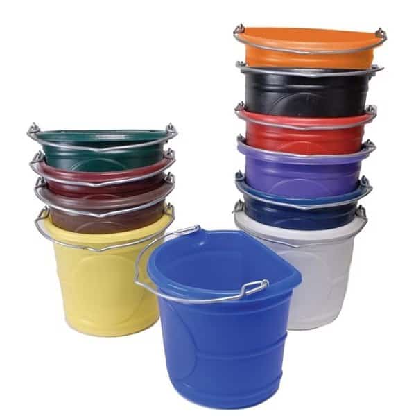 Flat Back Water Bucket 20 Qt. YELLOW