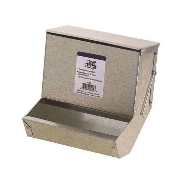 Small Animal Feeder with Metal Bottom & Lid 7