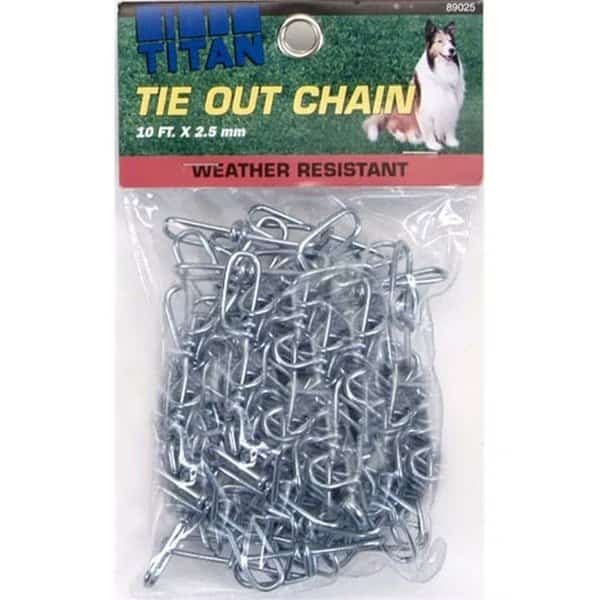 Titan Twisted Link Tie Out Chain 2.5 mm 10', Coastal Pet, Mfr#: 2557-10
