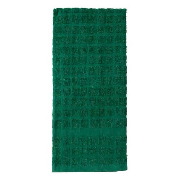 Classic Solid Kitcehn Towel 100% Cotton Terry Dark Green, Ritz, Mfr#: 12320