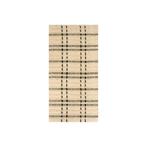 Royale Check Kitchen Towel 100% Cotton Terry Black/Latte