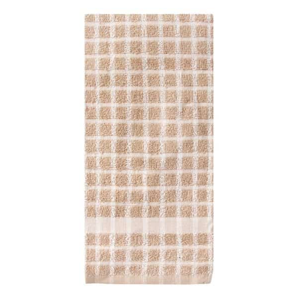 Concepts Check Kitchen Towel 100% Cotton Terry Taupe/Natural