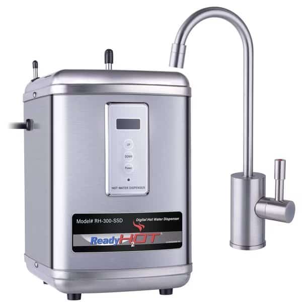 Instant Hot Water Dispenser with Brushed Nickel Hot Water Faucet and Digital Display
