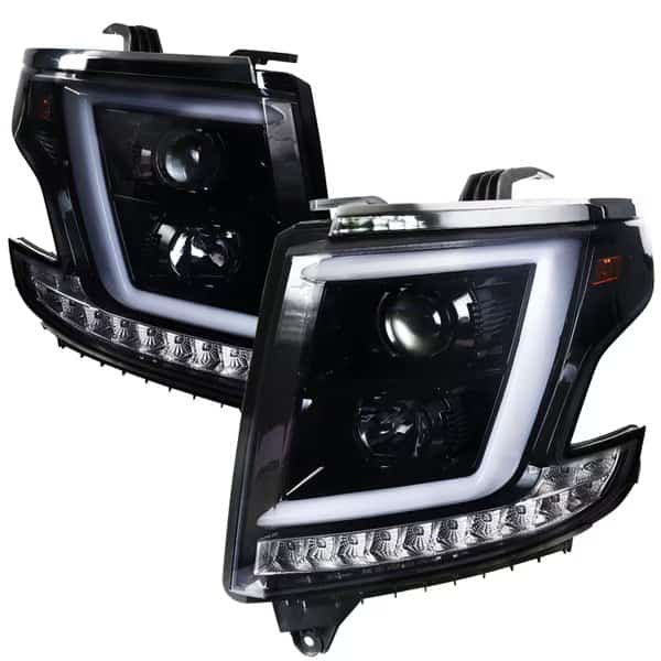 15-18 Chevrolet Tahoe Projector Headlights- Smoke