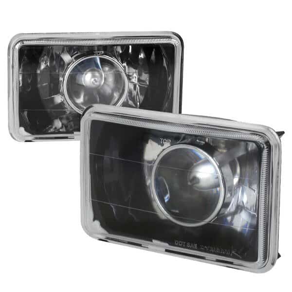 All All All 4X6 Projector Headlights Black