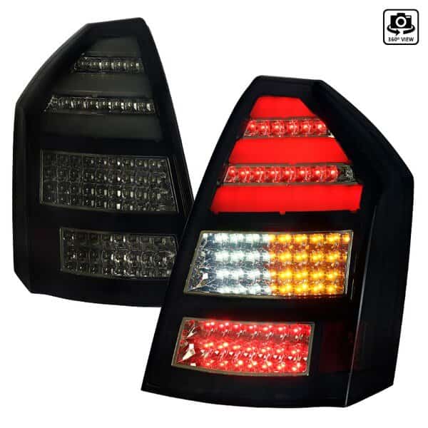 05-07 Chysler 300C LED Tail Lights Black Tinted