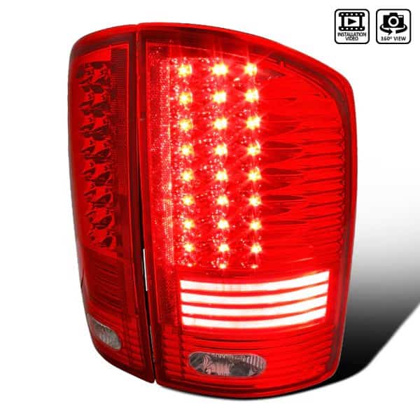 02-05 Dodge Ram LED Tail Lights Red