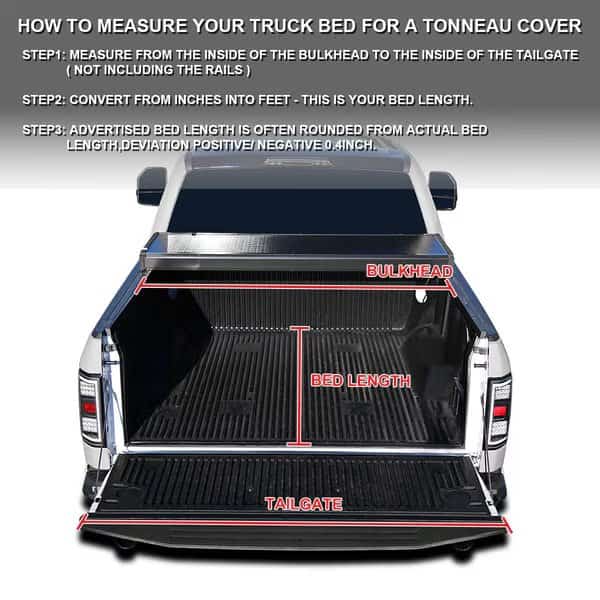 16-20 NISSAN TITAN 5 FOOT 7 INCH BED HARD QUAD FOLD TONNEAU COVER