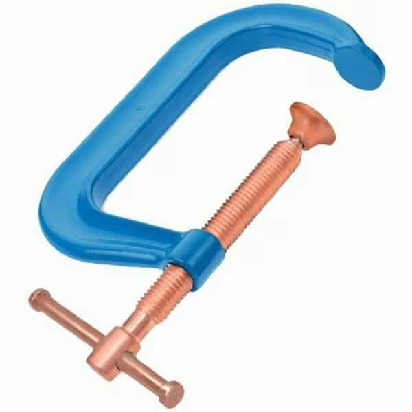Forged Steel C Clamp W. Copper Plated Screw 250 Mm - 10