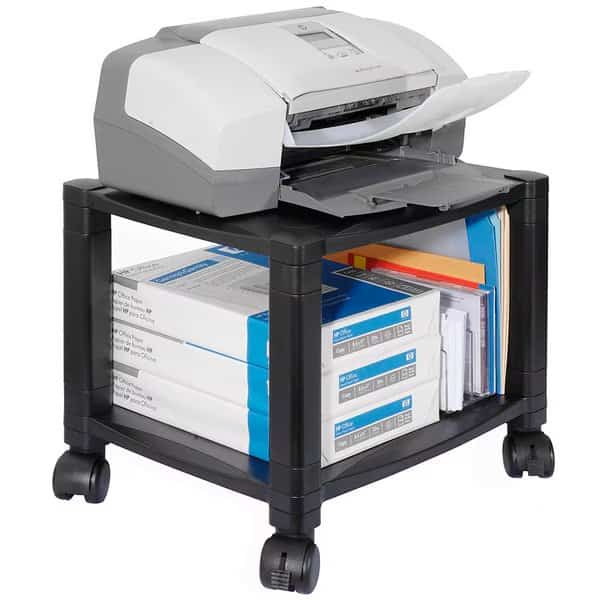 Two Shelf Mobile Printer Stand