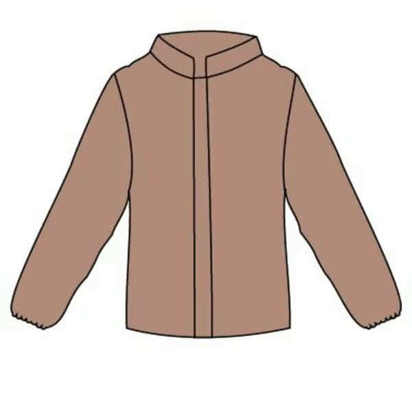 Disposable Jacket, Tan, L/XL, 6 PK