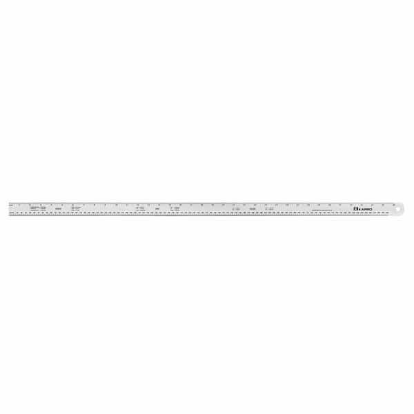306 Aluminum Ruler w/Conversion Tables-1/16 & mm 36"