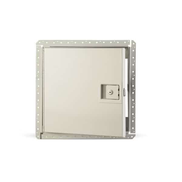 Uninsulated Fire Rated Access Door for Drywall, KRP-450FR Keyed Paddle Latch Prime 14x14