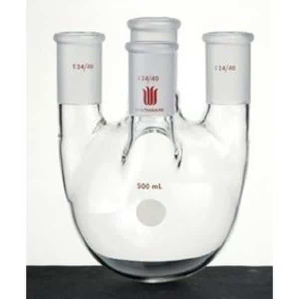 FLASK, ROUND BOTTOM, 4-NECK, 29/42-24/40, 500mL