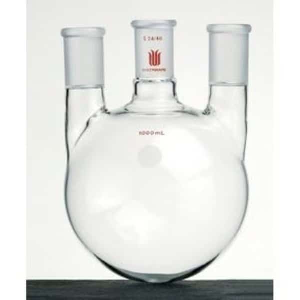 FLASK, THREE NECK, VERTICAL, 19/22, 19/22, 100mL