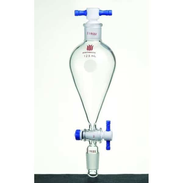 FUNNEL, SEPARATORY, 14/20, 4mm PTFE, 250mL.