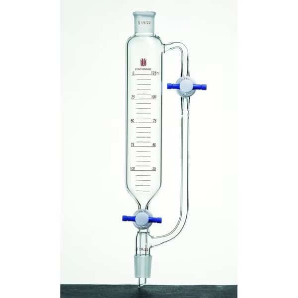 FUNNEL, PRESSURE EQ, TEFLON STOPCOCK, 60mL, 24/40, 2mm.