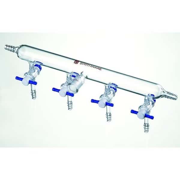 MANIFOLD, NITROGEN/ARGON LINE, TEFLON, 14/20, 4 PORT, 4mm.