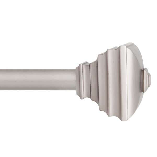 Kenney Jayden 3/4" Standard Decorative Window Curtain Rod, 66-120", Pewter