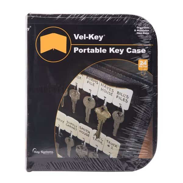Vel-Key Portable Key  Tags Zipper Case, PK24
