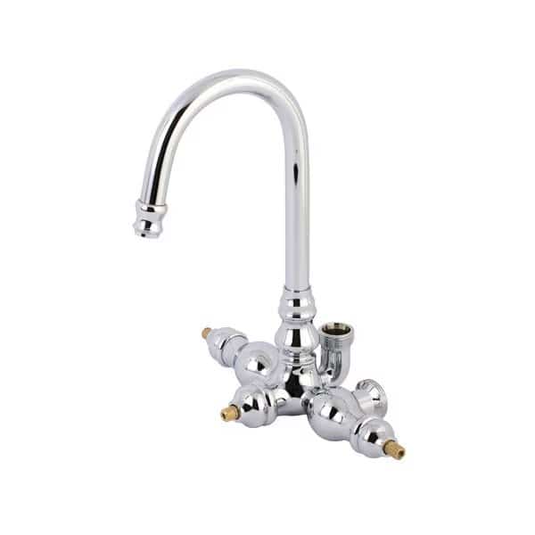 Gooseneck Clawfoot Tub Faucet Body Only, Polished Chrome