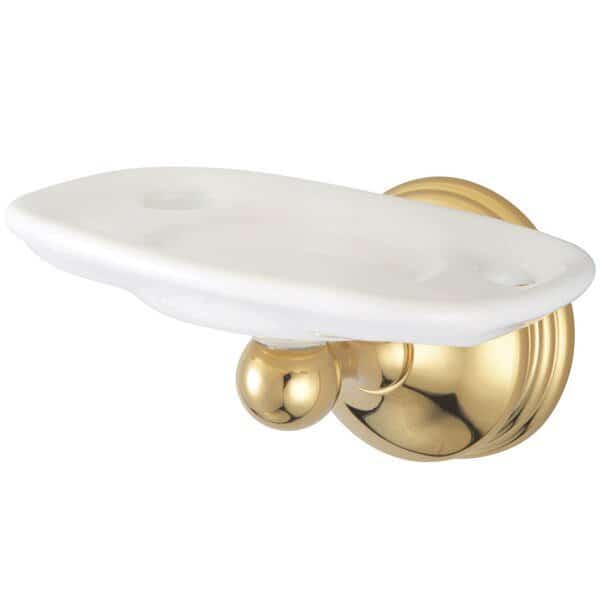 Vintage Toothbrush W/ Tumbler Holders, Polished Brass