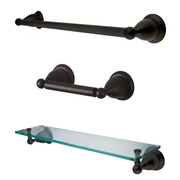 3-Piece Bathroom Accessory Set, Oil Rubbed Bronze