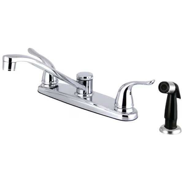FB2271YL Single Handle 8-Inch Centerset Kitchen Faucet with Sprayer