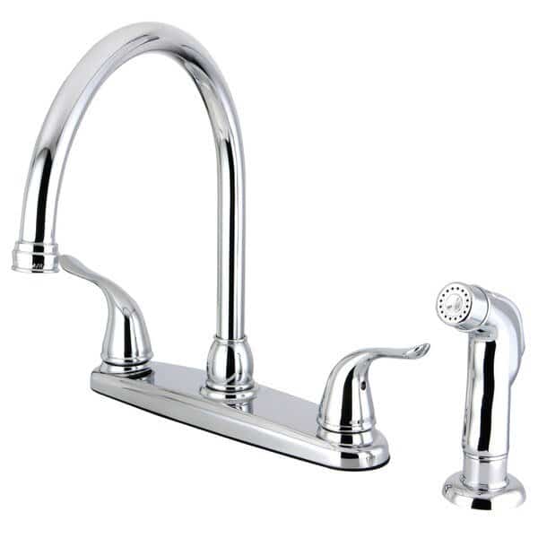 FB2791YLSP Single Handle 8-Inch Centerset Kitchen Faucet with Sprayer