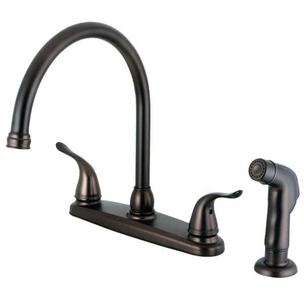 FB2795YLSP Single Handle 8-Inch Centerset Kitchen Faucet with Sprayer