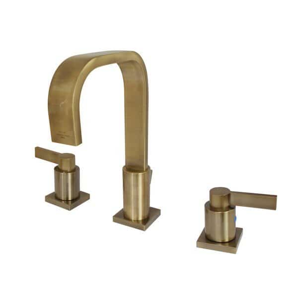NuvoFusion Widespread Bathroom Faucet, Antique Brass