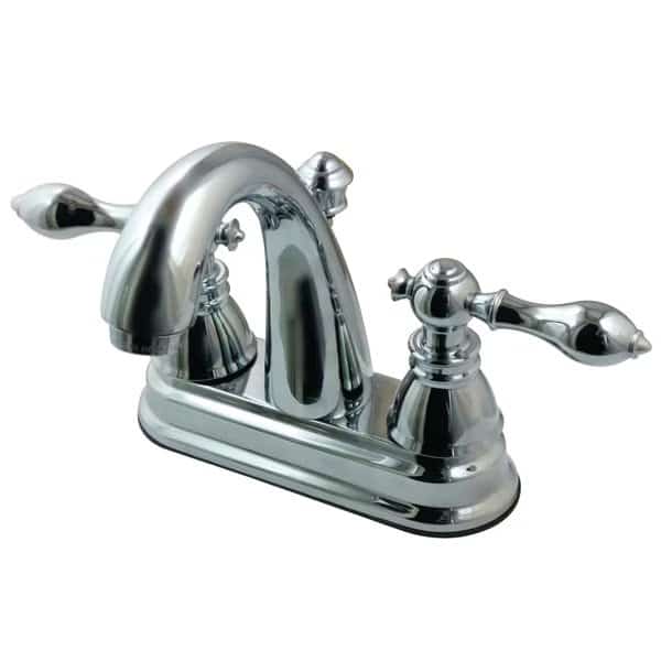 4" Centerset Bathroom Faucet W/ Plastic Pop-Up, Chrome