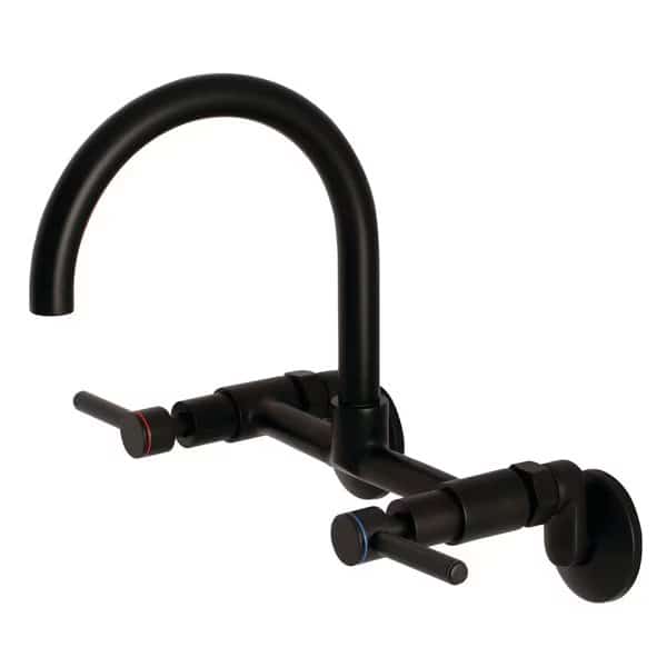 KS814MB 8-Inch Adjustable Center Wall Mount Kitchen Faucet