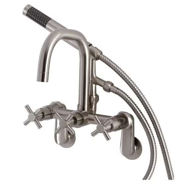 AE8458DX Wall Mount Clawfoot Tub Faucet, Brushed Nickel