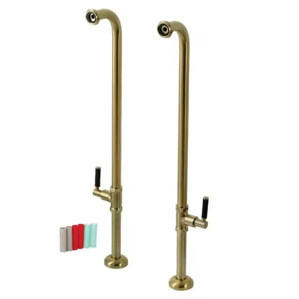AE810S7DKL Freestanding Tub Supply Line, Brushed Brass
