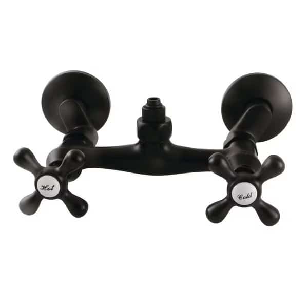 CC2130 Wall Mount Tub Faucet Body with Riser Adapter, Matte Black