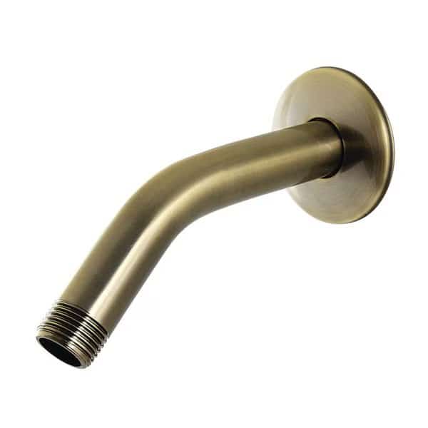 8Inch Shower Arm with Flange, Antique Brass