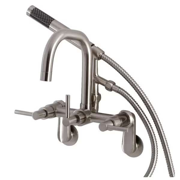 AE8458DL Wall Mount Clawfoot Tub Faucet, Brushed Nickel