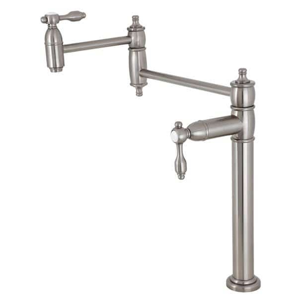 Deck Mount Pot Filler, Brushed Nickel