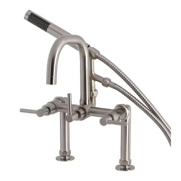 AE8408DL Deck Mount Clawfoot Tub Faucet, Brushed Nickel